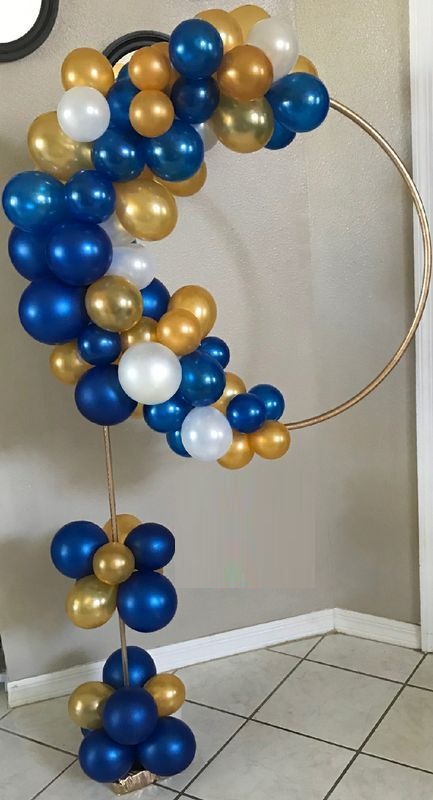Κορνίζα από μπαλόνια ΣΤΡΟΓΓΥΛΗ BLUE
