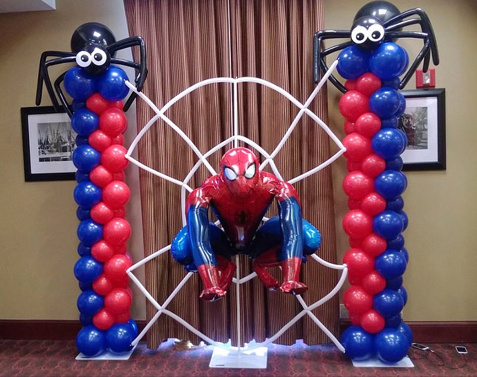 Φόντο φωτογράφισης για πάρτυ με μπαλόνια : SPIDERMAN