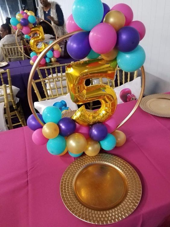 Διακόσμηση τραπεζιού για βάπτιση ή πάρτυ με μπαλόνια